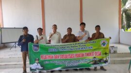 Jajaran Aparatur Desa Tanjung Kemenyan bersama Nara Sumber Pelatihan Hukum dari Unit Tipikor Polres Bengkulu Utara